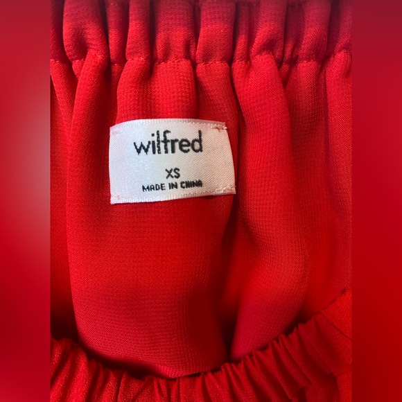Wilfred Aritzia Neuchatel Off the shoulder dress size XS Red - Picture 4 of 7